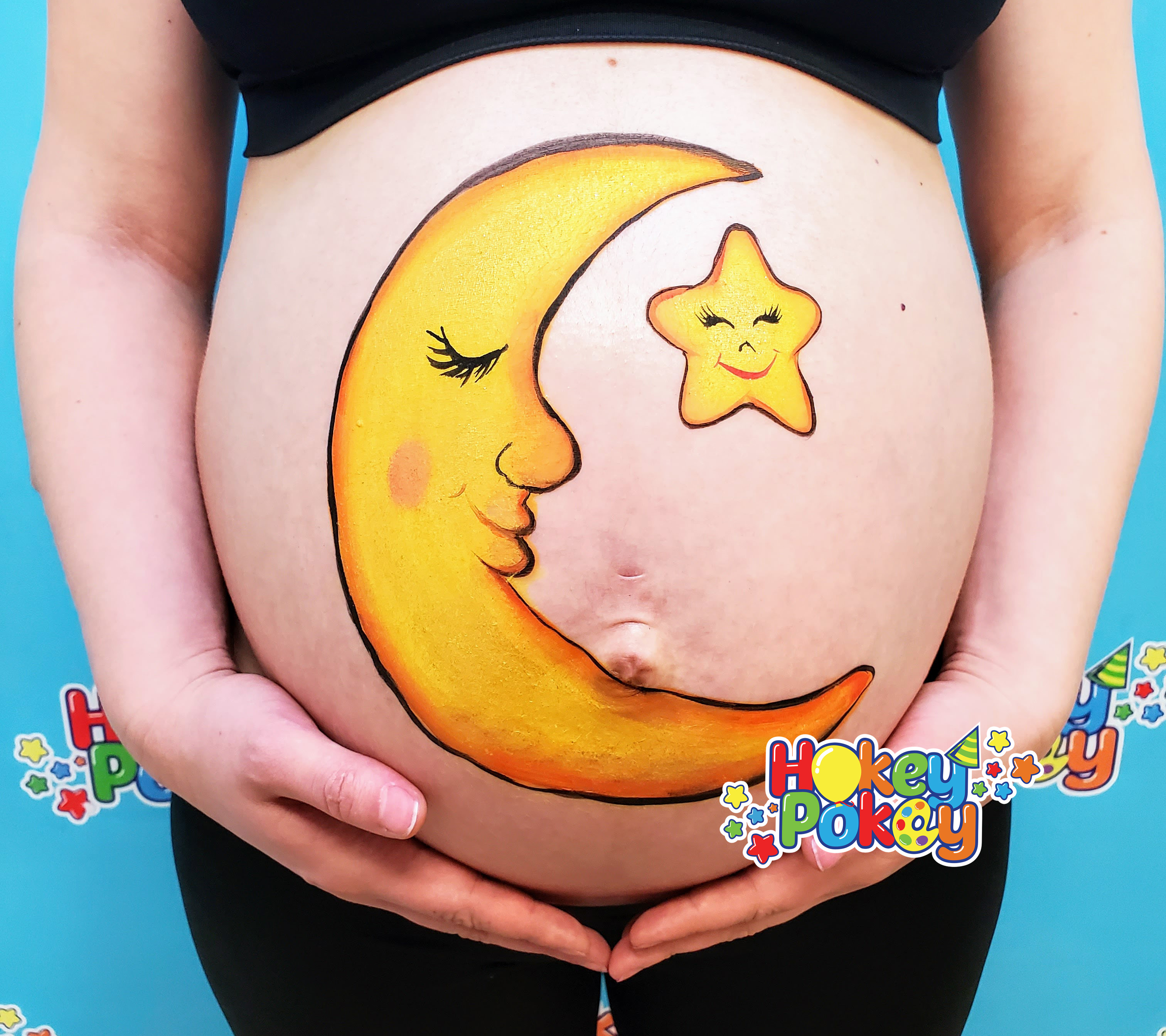 moon belly painting